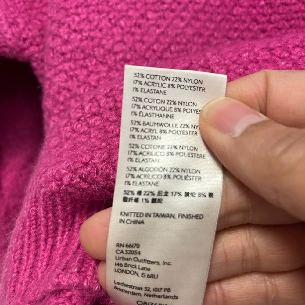 Free People Every Cloud Pullover Sweater Fuchsia Fizz‎ Sz. XS - Picture 7 of 10